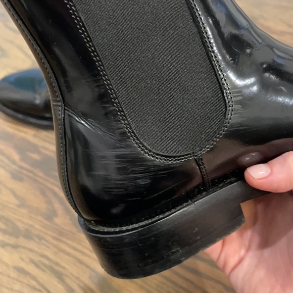 Balenciaga Patent Leather Chelsea Boot with Logo - Picture 4 of 7